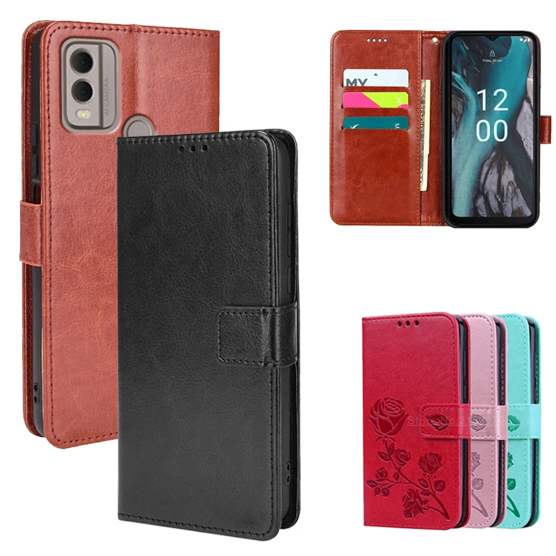 Чехол-книжка из искусственной кожи для Nokia C22 2023 чехол-бумажник Coque Funda чехол TA-1533