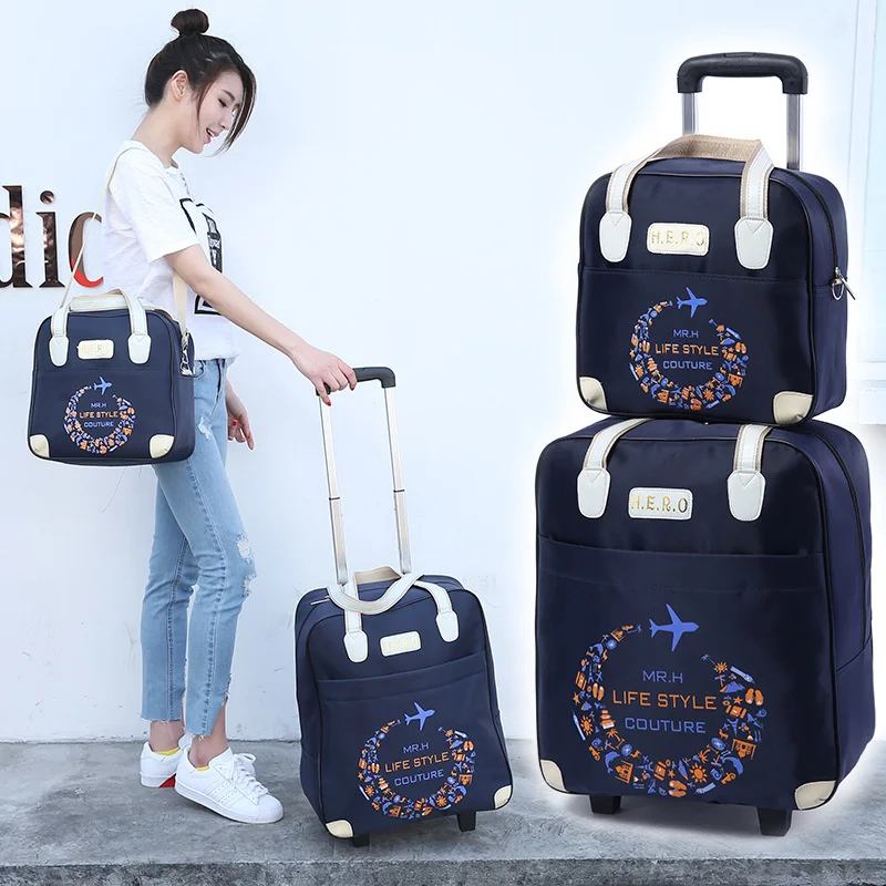 2PCS/SET Wheeled bag travel Women travel Handbag wheels trolley bags large capacity Boarding bag Travel Luggage Suitcase Bag
2PCS/SET Wheeled bag travel Women travel Handbag wheels trolley bags large capacity Boarding bag Travel Luggage Suitcase Bag