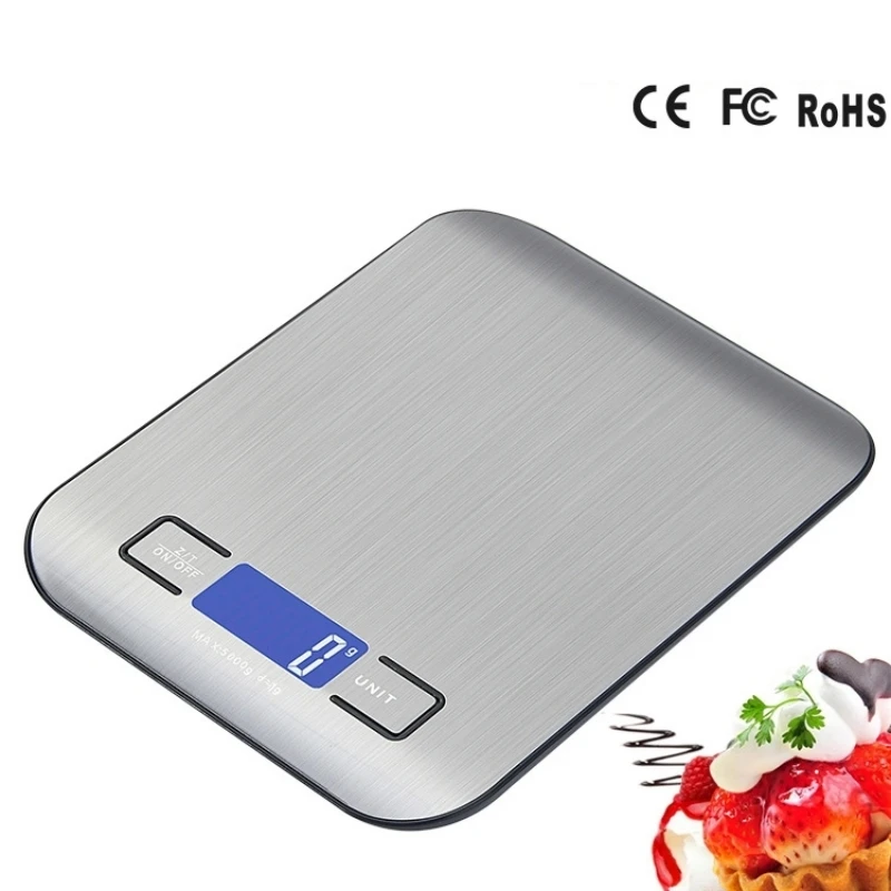 10/5Kg Kitchen Scale digital Stainless Steel Weighing Scale Food Diet Postal Balance Measuring LCD Electronic Scales (no battery
10/5Kg Kitchen Scale digital Stainless Steel Weighing Scale Food Diet Postal Balance Measuring LCD Electronic Scales (no battery