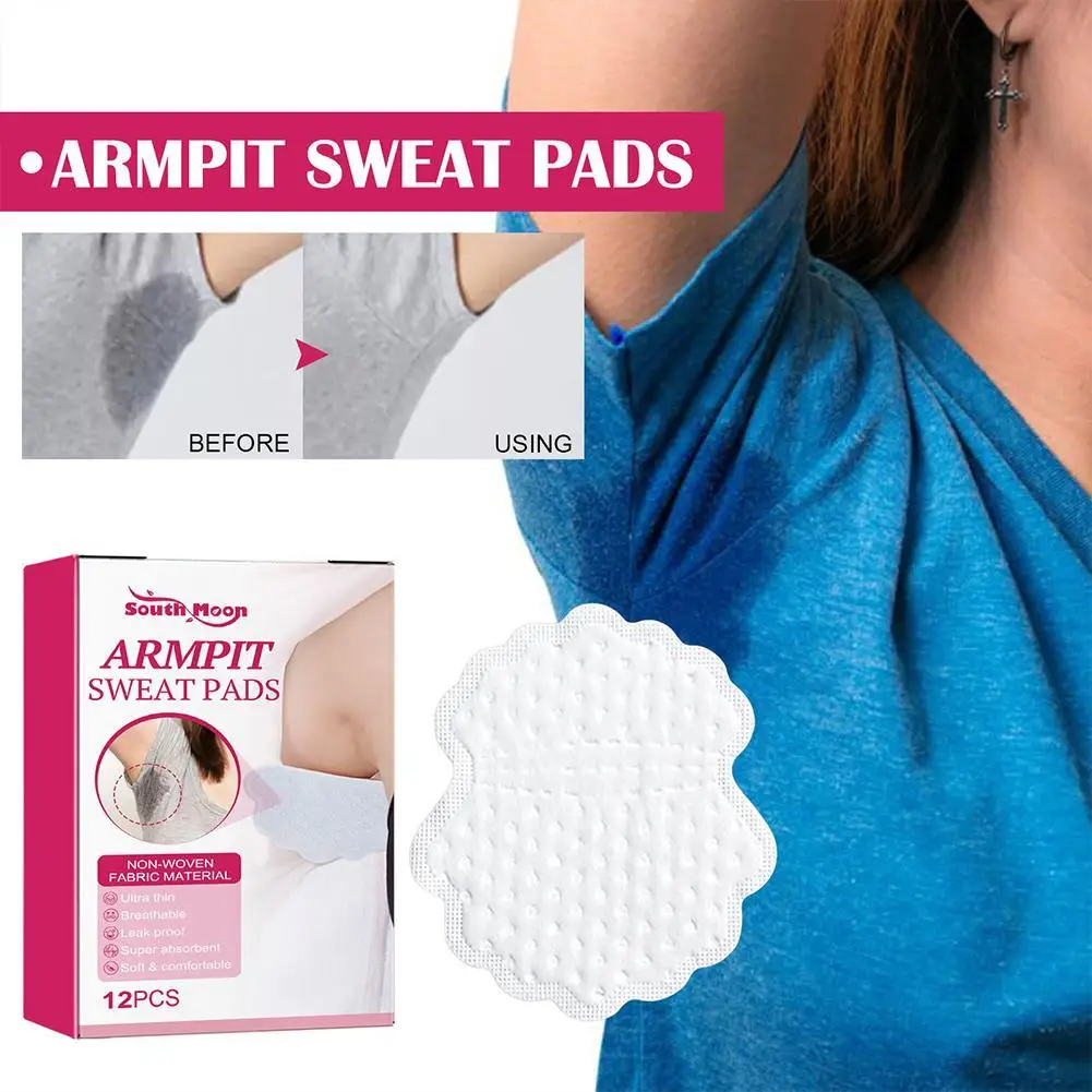 

12pcs/box Disposable Absorbing Underarm Sweat Guard Pads Deodorant Armpit Sheet Dress Clothing Sweat Perspiration Pads