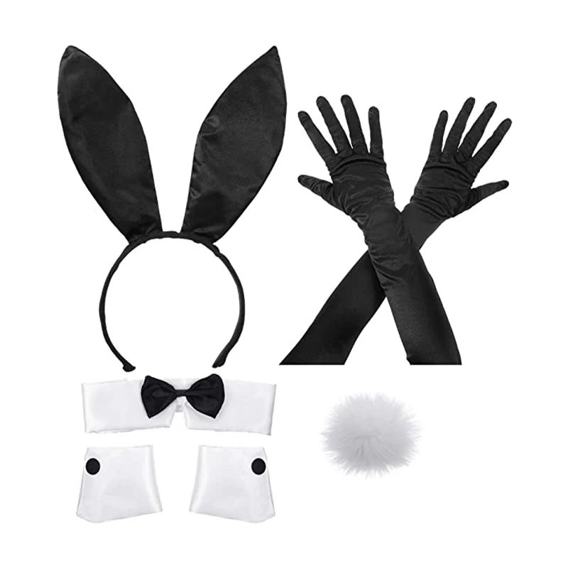 Easter Bunny Costume Set Including Rabbit Ear Headband Cuff and Rabbit Tail Accessories
Easter Bunny Costume Set Including Rabbit Ear Headband Cuff and Rabbit Tail Accessories