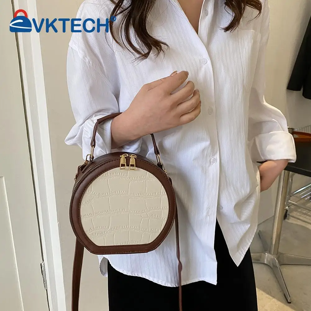 Retro Fashion Women Round Shoulder Bags PU Leather Stone Pattern Top-handle Bag Solid Color Small Exquisite Crossbody Bags
Retro Fashion Women Round Shoulder Bags PU Leather Stone Pattern Top-handle Bag Solid Color Small Exquisite Crossbody Bags