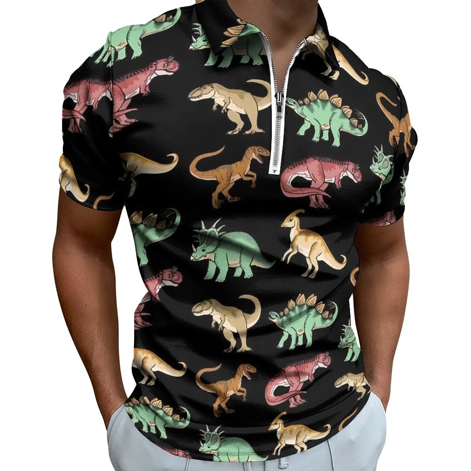 Colorful Dinosaur Polo Shirts Men Funny Animal Casual Shirt Summer Novelty Zipper T-Shirts Short Sleeve Custom Oversized Clothes
Colorful Dinosaur Polo Shirts Men Funny Animal Casual Shirt Summer Novelty Zipper T-Shirts Short Sleeve Custom Oversized Clothes
