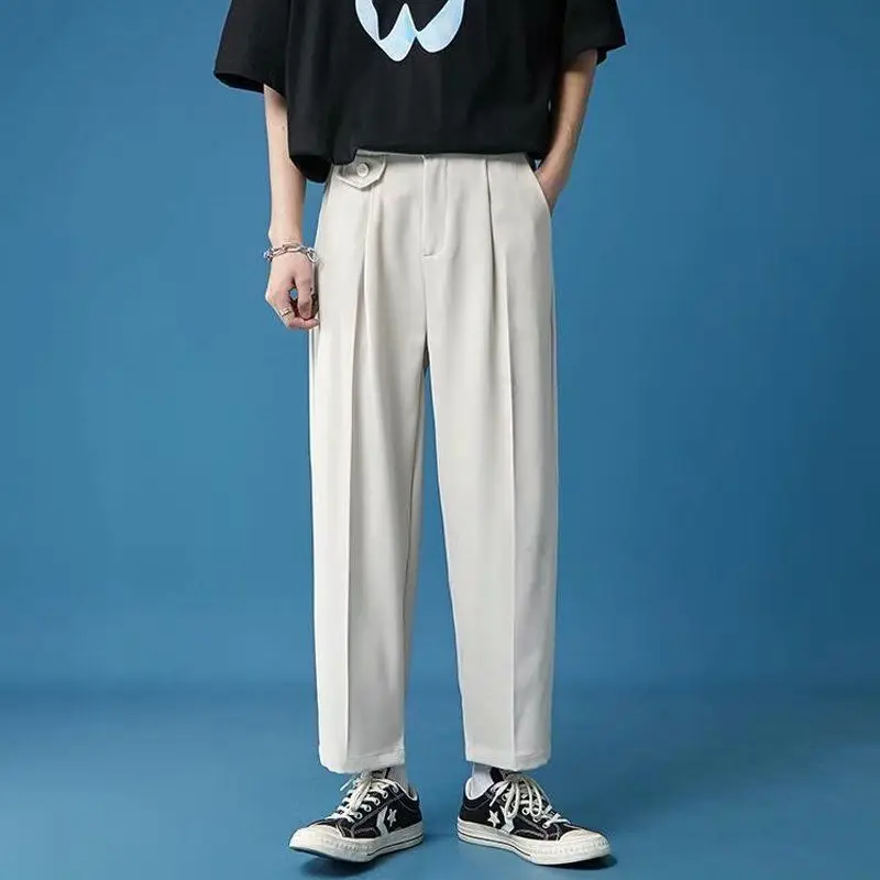 ZCSMLL Japanese Summer Casual Pants Men's Thin Ice Trend NIS Vertical Loose Straight Solid Color Fashion Nine Point Trousers
ZCSMLL Japanese Summer Casual Pants Men's Thin Ice Trend NIS Vertical Loose Straight Solid Color Fashion Nine Point Trousers