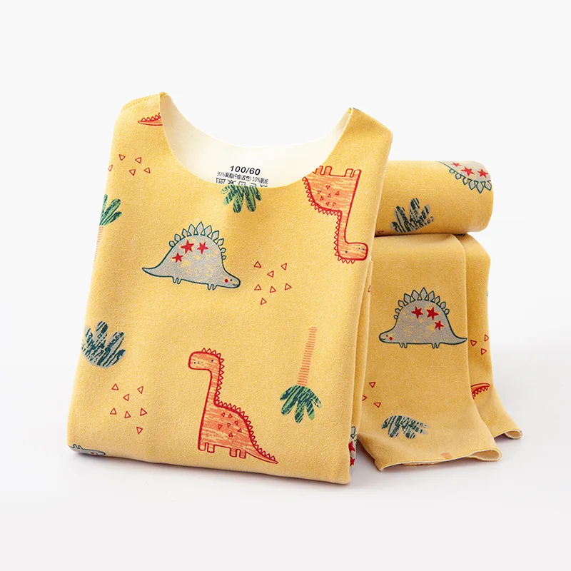 Winter Thermal Underwear for Children Dinosaur Pajamas Sets Girls Seamless Sleepwear Autumn Baby Homewear Boys Clothes 4-12Years
Winter Thermal Underwear for Children Dinosaur Pajamas Sets Girls Seamless Sleepwear Autumn Baby Homewear Boys Clothes 4-12Years