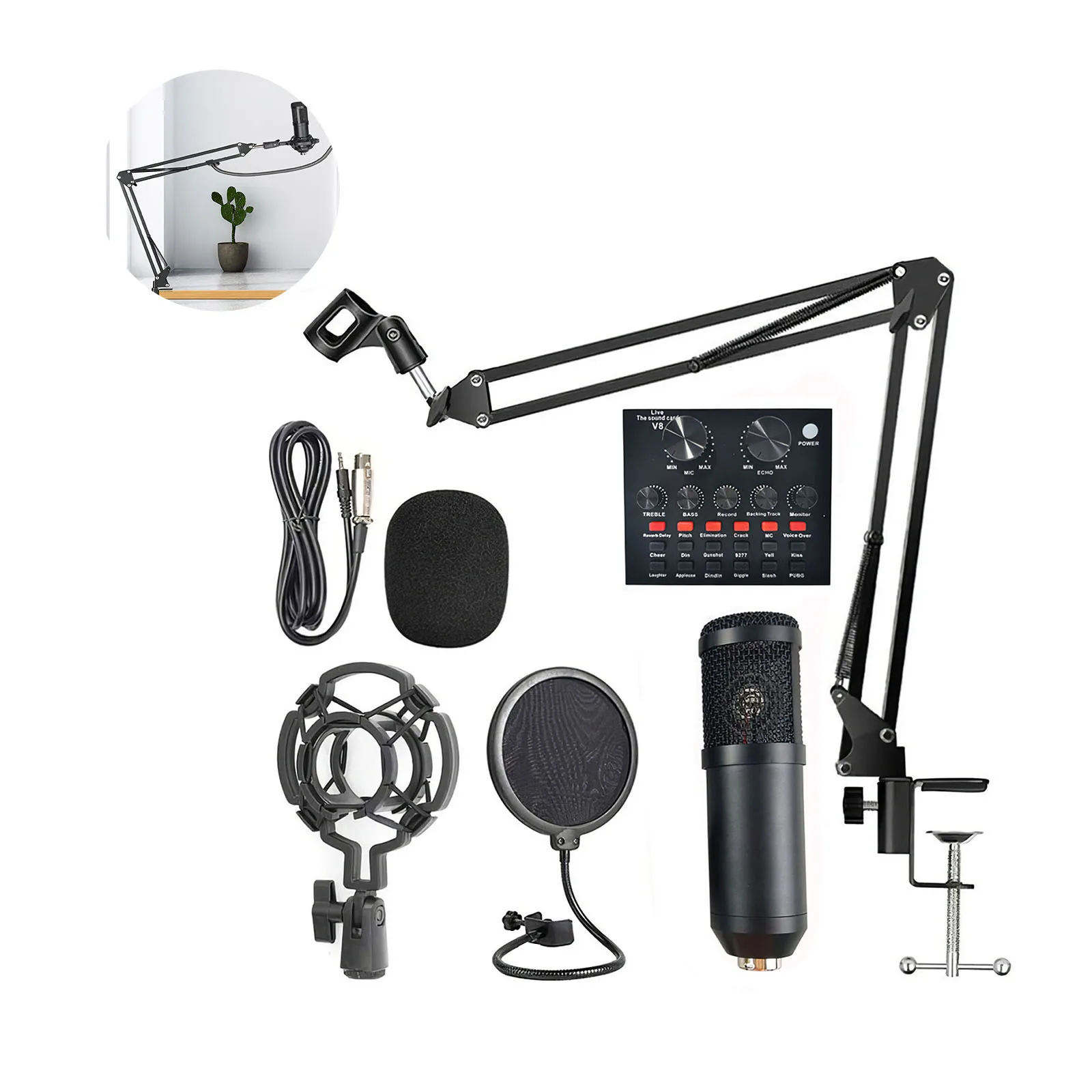 Live Sound Card with Multiple Sound Effects Adjustable Sound Mixer Clear Sound Quality Sound Card Equipment for Home KTV Stage
Live Sound Card with Multiple Sound Effects Adjustable Sound Mixer Clear Sound Quality Sound Card Equipment for Home KTV Stage