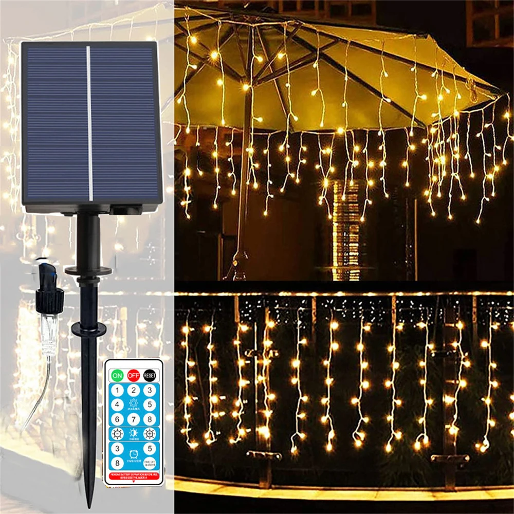 3/5/6M Width Solar Christmas Icicle Light Outdoor Curtain String Light Solar Fairy String Light For Backdrops Bistro Party Decor
3/5/6M Width Solar Christmas Icicle Light Outdoor Curtain String Light Solar Fairy String Light For Backdrops Bistro Party Decor