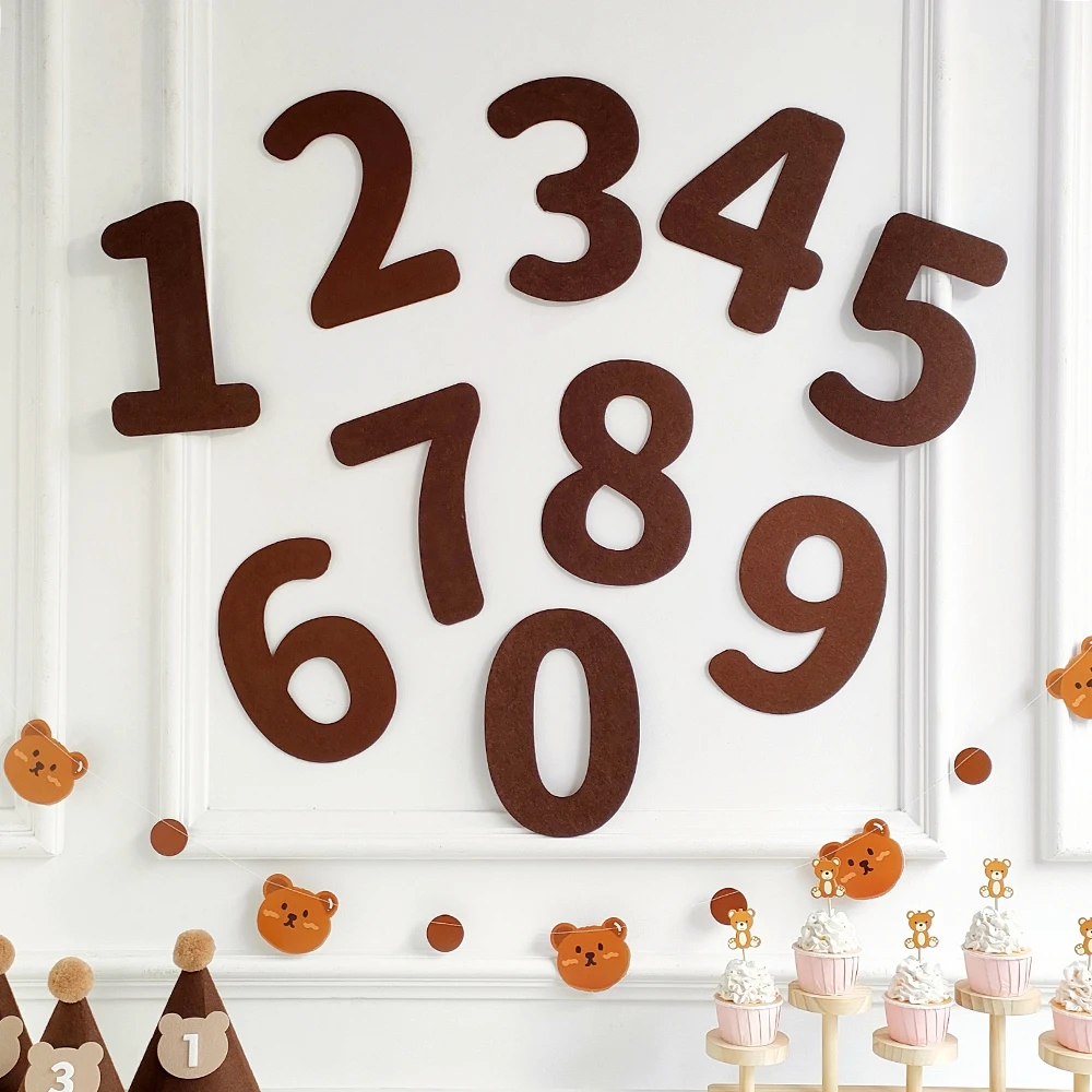 DIY Felt Retro Number 0-9 Non-Woven Fabrics Happy Birthday Party Backdrop Decor Supplies Brown Bear Baby Shower Photo Props
DIY Felt Retro Number 0-9 Non-Woven Fabrics Happy Birthday Party Backdrop Decor Supplies Brown Bear Baby Shower Photo Props