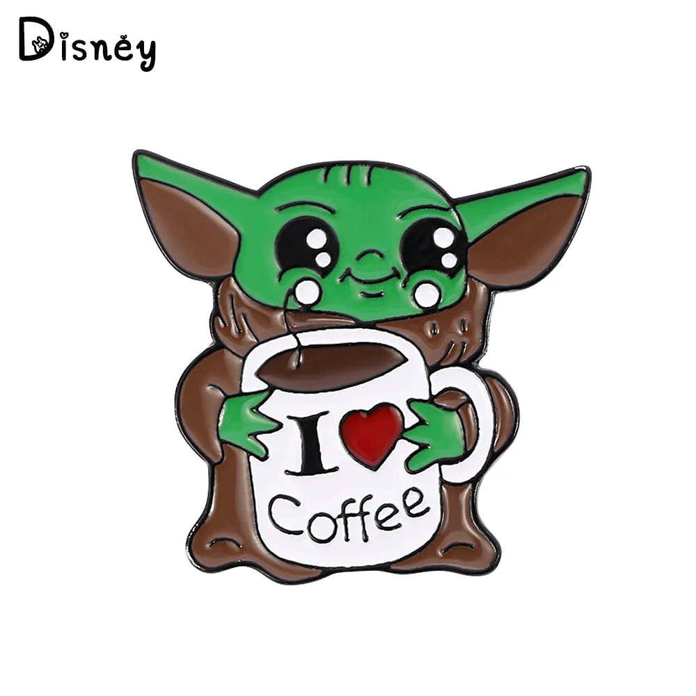 Disney Star Wars Brooch The Mandalorian Yoda Baby I Love Coffee Metal Badge Pin Accessory Clothes Backpack Pin Jewelry Gifts
Disney Star Wars Brooch The Mandalorian Yoda Baby I Love Coffee Metal Badge Pin Accessory Clothes Backpack Pin Jewelry Gifts