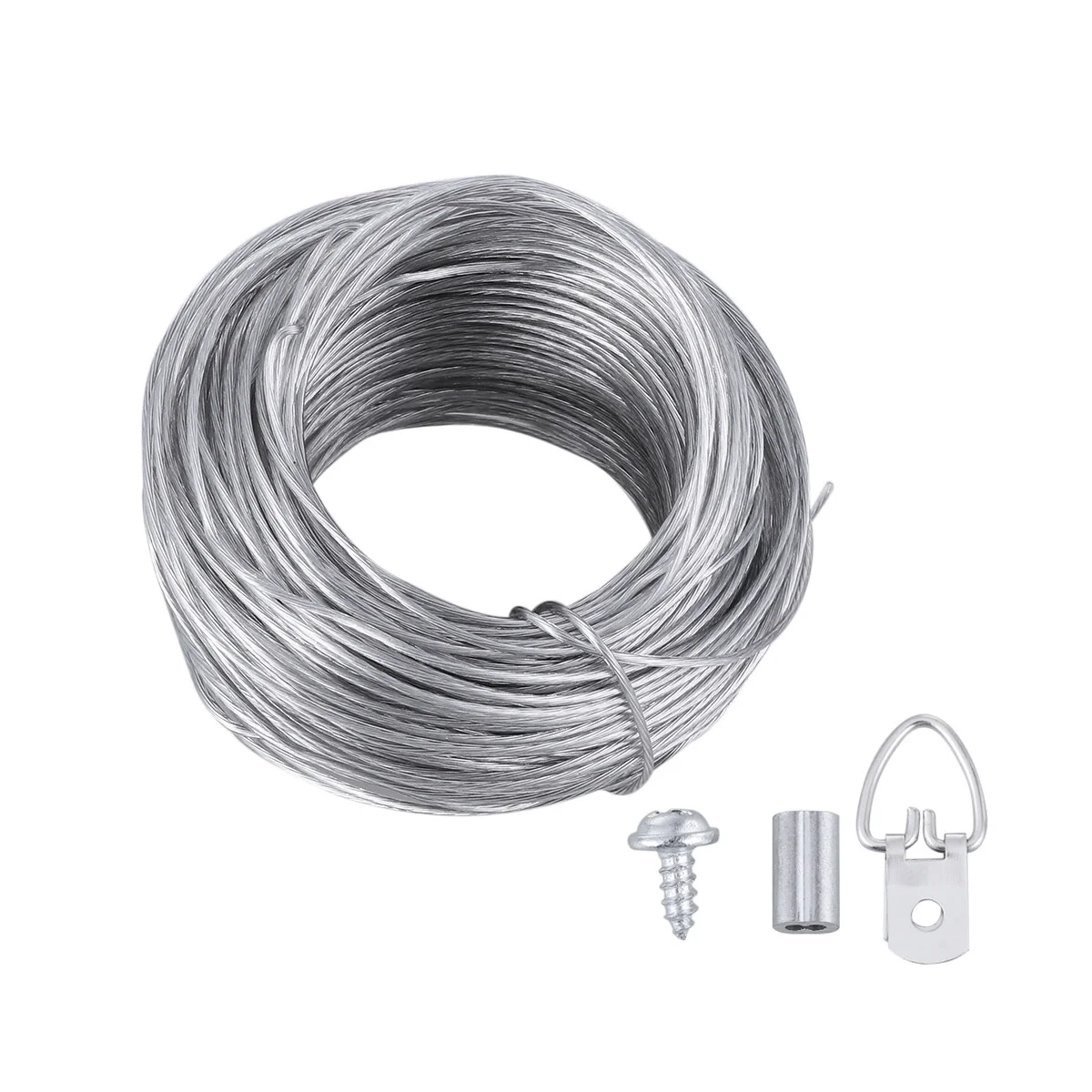 30 .5M Photo Frame Hanging Hook Picture Hanger Wire Rope Hangers Heavy Duty Mirror Kit Clothes
30 .5M Photo Frame Hanging Hook Picture Hanger Wire Rope Hangers Heavy Duty Mirror Kit Clothes