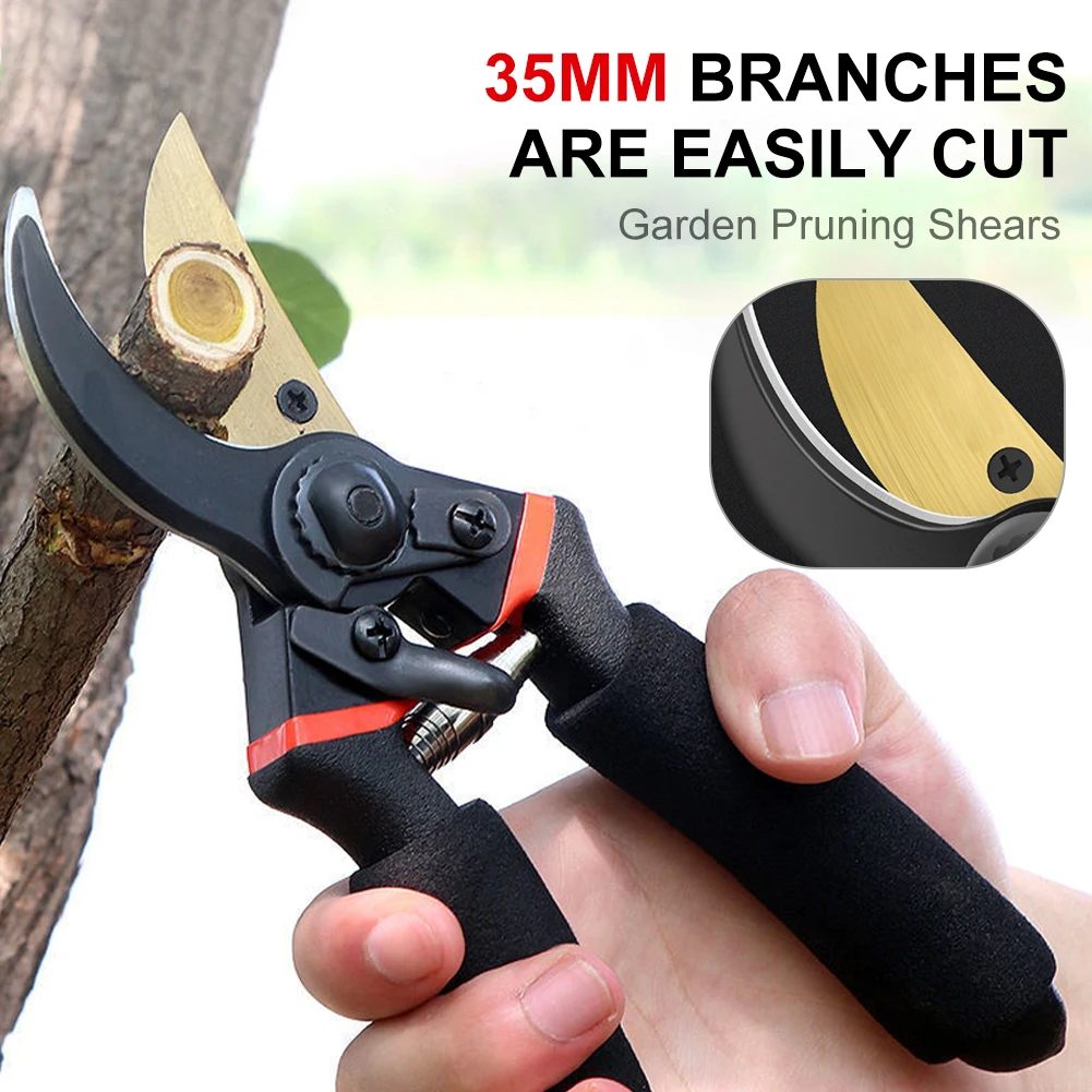 Garden Pruning Shears High Carbon Steel Hand Pruner Tree Trimmer Sharp Branch Shears Cutter Plant Scissors Garden Tools
Garden Pruning Shears High Carbon Steel Hand Pruner Tree Trimmer Sharp Branch Shears Cutter Plant Scissors Garden Tools