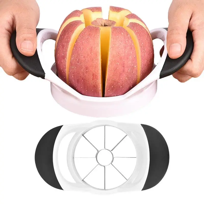 

Stainless Steel Fruit Wedger Round Shape With Anti-slip Handle Compact Food Fruit Slicer Cutter For Kitchen Gadgets Fruits Core
