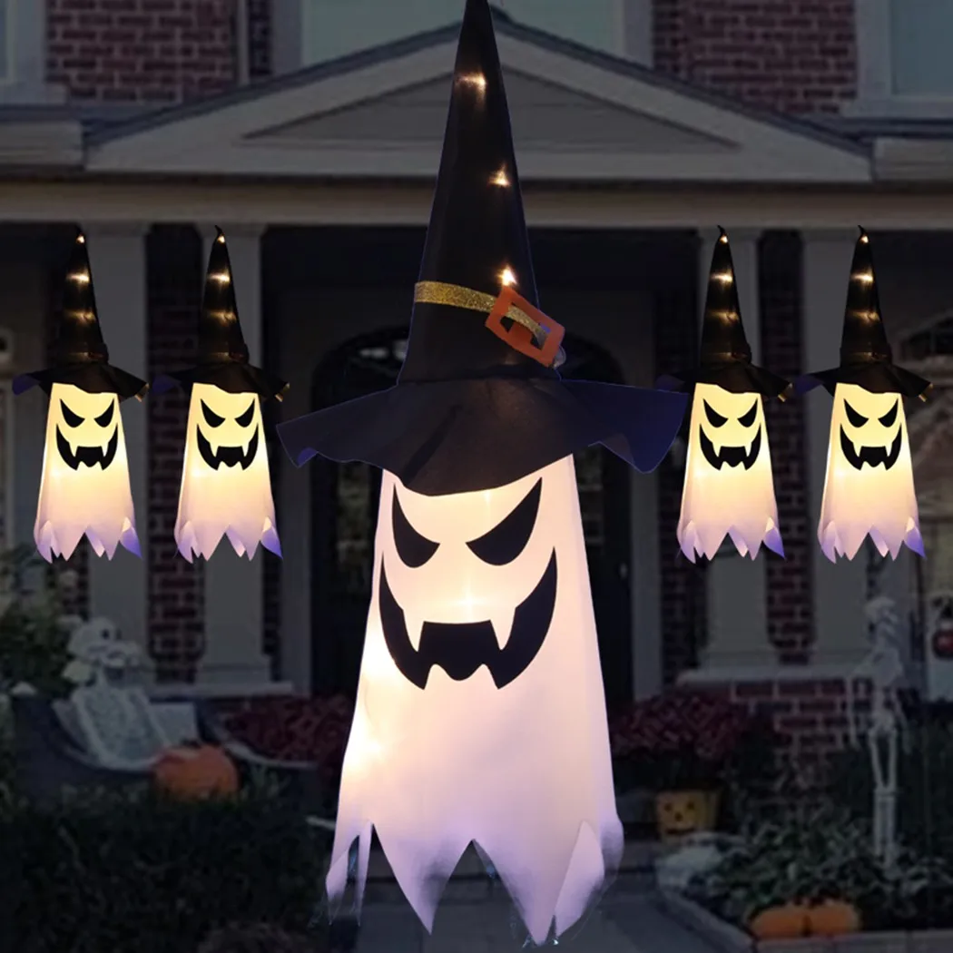 HalloweenLED Light Glowing Wizard Ghosts Hat Lamp Hanging Light Ghostly Face Ghosts Light Strings Outdoor Indoor Home Decoration
HalloweenLED Light Glowing Wizard Ghosts Hat Lamp Hanging Light Ghostly Face Ghosts Light Strings Outdoor Indoor Home Decoration