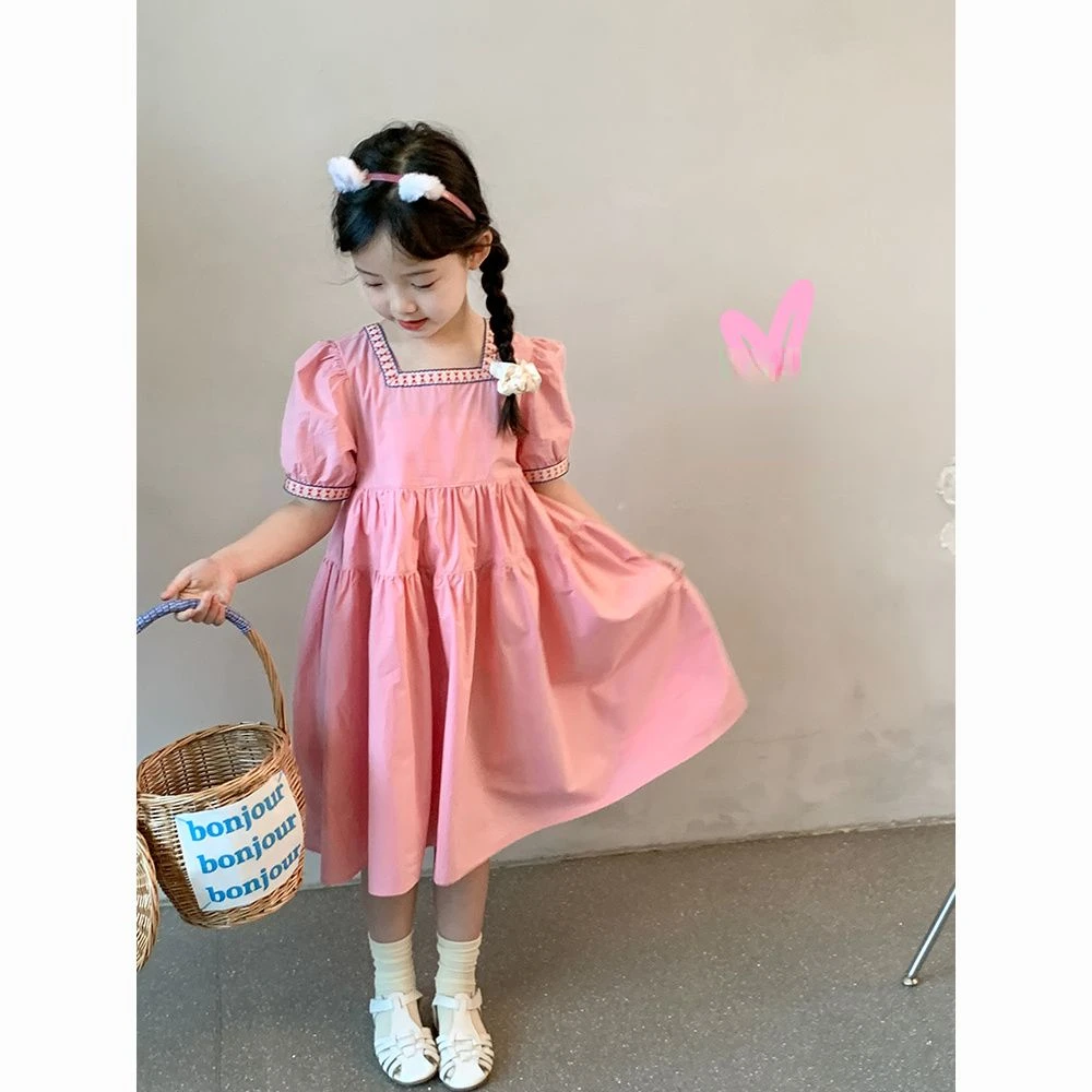 Square Collar Sweet Girls A-lin Summer Baby Dresses Girls Skirts Loose Pretty Princess Dress Fashion New
Square Collar Sweet Girls A-lin Summer Baby Dresses Girls Skirts Loose Pretty Princess Dress Fashion New