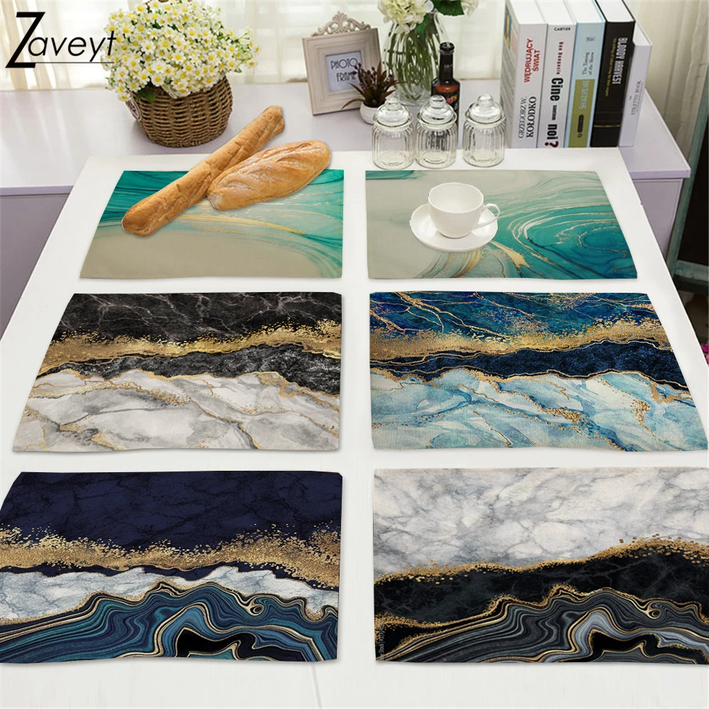 1pc Blue Black Golden Marble Print Linen Placemat High Quality Modern Dining Room Sea Beach Wave Dining Mat Nordic Home Decor
1pc Blue Black Golden Marble Print Linen Placemat High Quality Modern Dining Room Sea Beach Wave Dining Mat Nordic Home Decor