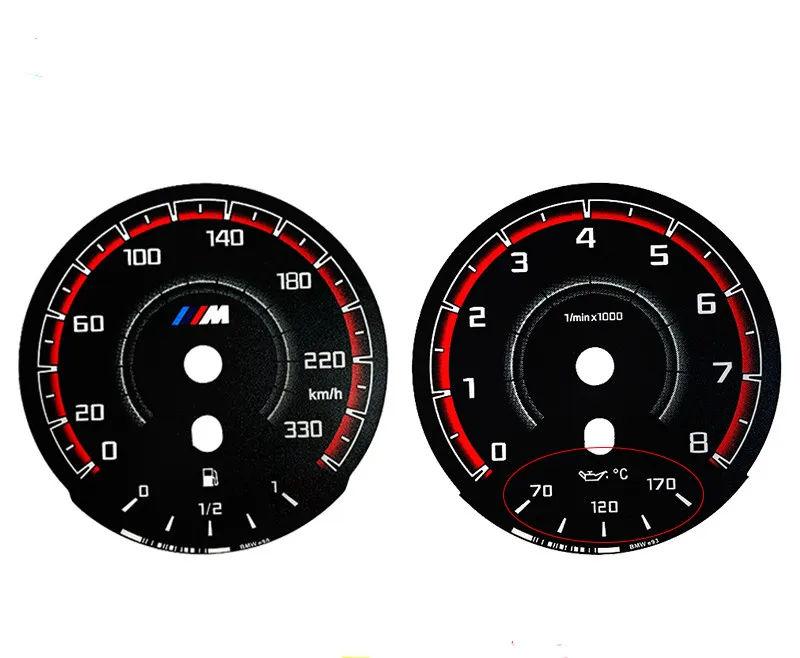 Для BMW E90 E60 E70 E71 M3-style черный датчик лица 330 км/ч с подсветкой логотип | Автомобили и