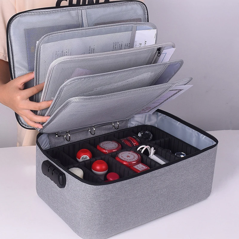 High Capacity Official Seal Organizer Bag Travel Necessary Document Storage Briefcase Household Products Material Arrange Pouch
High Capacity Official Seal Organizer Bag Travel Necessary Document Storage Briefcase Household Products Material Arrange Pouch