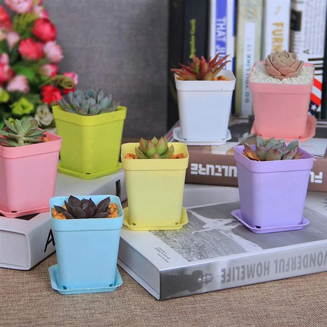 10Pcs Mini Square Plant Flower Pot Home Office Decor Planter Green Plant Succulent Plant Pot Colorful Plastic Flower Pot
10Pcs Mini Square Plant Flower Pot Home Office Decor Planter Green Plant Succulent Plant Pot Colorful Plastic Flower Pot