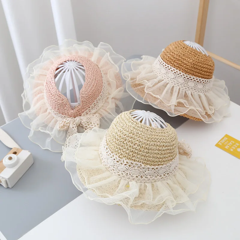 Girls Straw Sun Hat Beach Empty Top Baby Hat Summer Lace Bow Children's Straw Hat Big Brim Sunscreen Baby Accessories
Girls Straw Sun Hat Beach Empty Top Baby Hat Summer Lace Bow Children's Straw Hat Big Brim Sunscreen Baby Accessories
