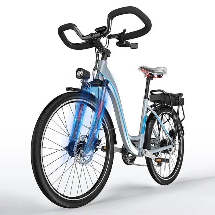 

Лидер продаж 2023 года, городской электровелосипед для взрослых, с алюминиевой рамой, электрический велосипед 250 Вт, Женский городской электровелосипед