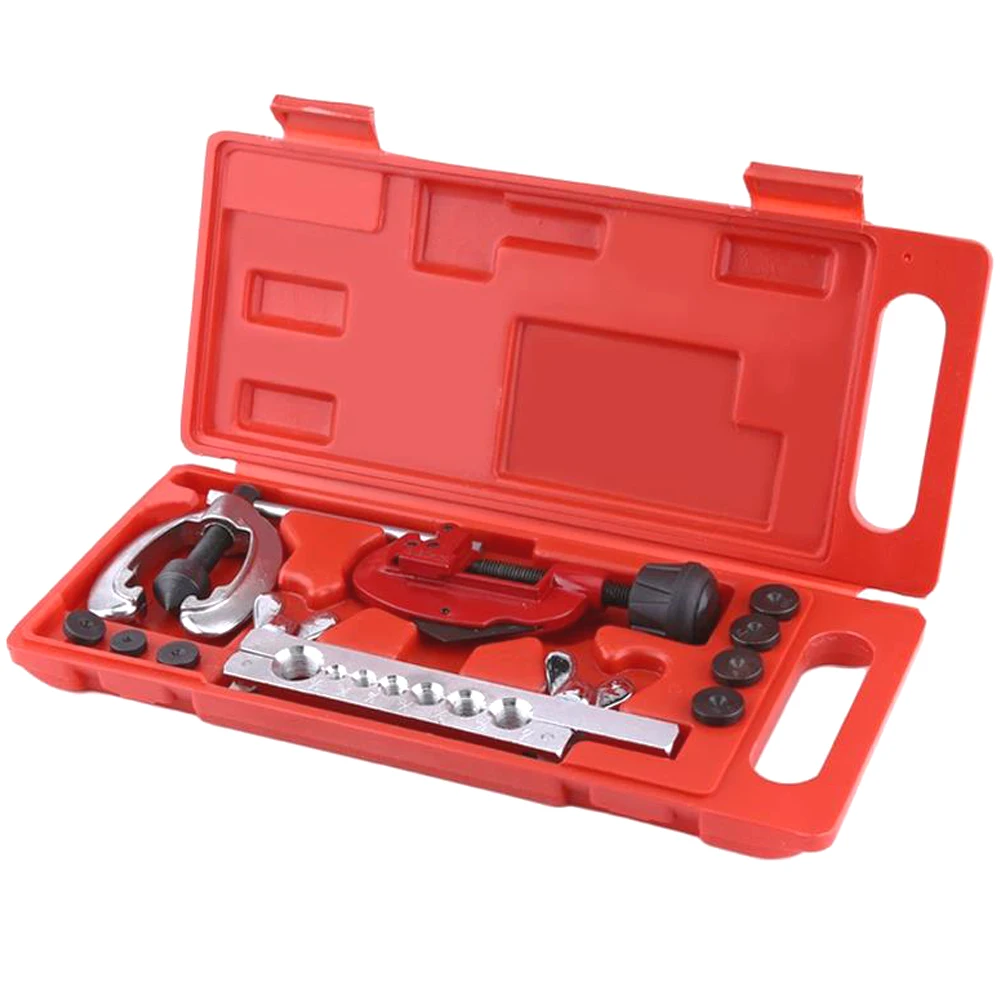 11pc Pipe Flaring Kit For Cutting Flaring Tools for Refrigeration With Cutter Bending Tool Set Brake Fuel Tube Repair Flare Kit
11pc Pipe Flaring Kit For Cutting Flaring Tools for Refrigeration With Cutter Bending Tool Set Brake Fuel Tube Repair Flare Kit