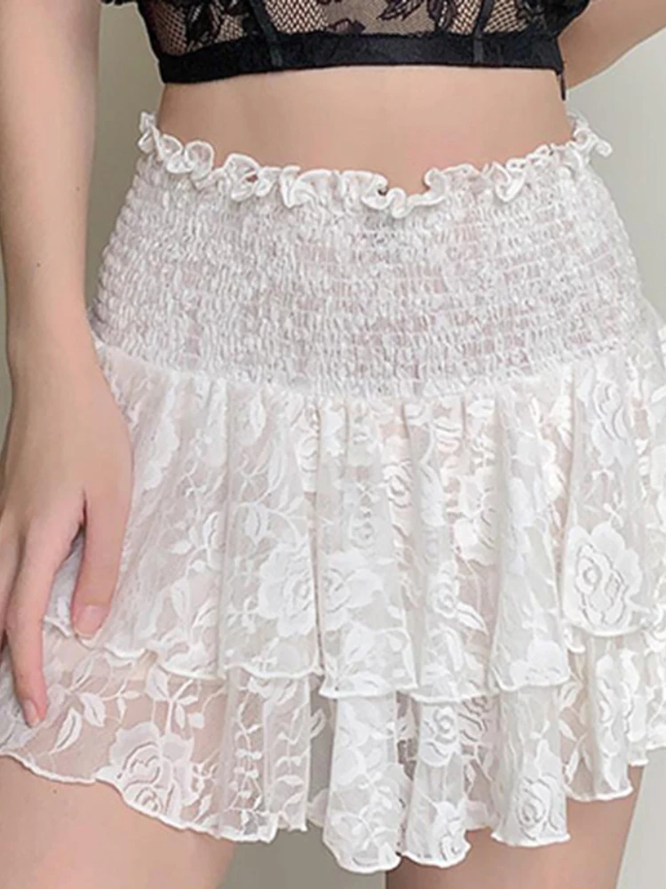 Lack Skirts Women's Clothing Solid Color Flowers Fungus High Waist Mini Pleated Skirt Fashion Micro White Skirt Summer Bottoms
Lack Skirts Women's Clothing Solid Color Flowers Fungus High Waist Mini Pleated Skirt Fashion Micro White Skirt Summer Bottoms