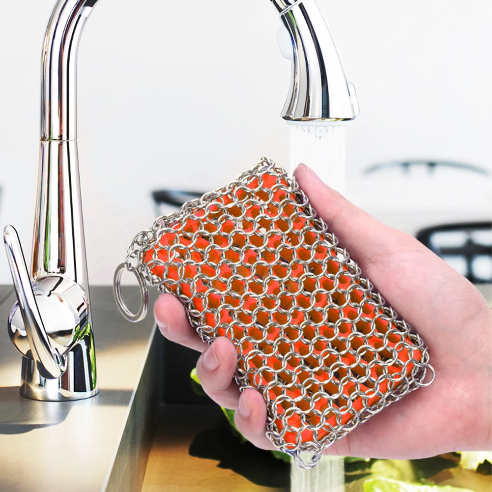 Stainless Steel Chainmail Scrubber BBQ Grills Cast Iron Cleaner Non Scratch Woks Chainmail Scrubbing Pad
Stainless Steel Chainmail Scrubber BBQ Grills Cast Iron Cleaner Non Scratch Woks Chainmail Scrubbing Pad