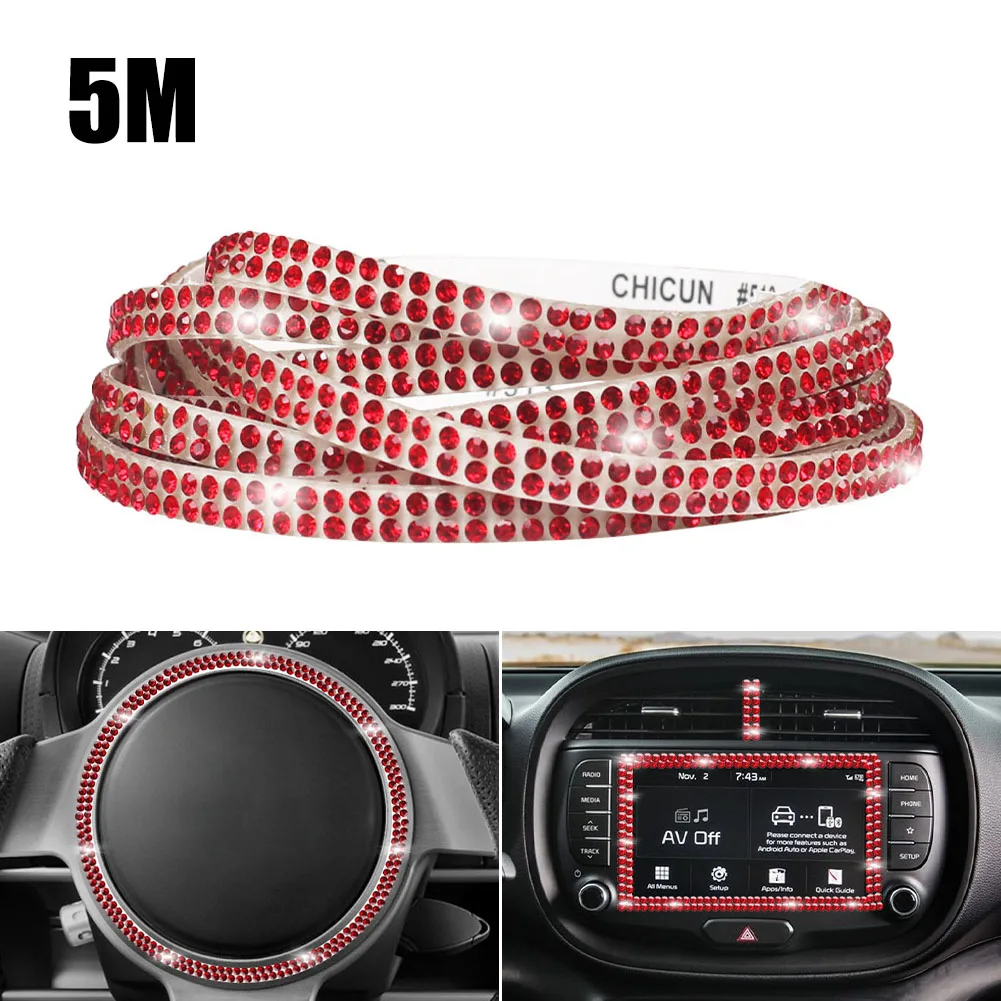 5m Shiny Rhinestone Strip Self Adhesive Car DIY Decoration Bling Crystal Diamond Sticker Ribbon Car Interior Exterior Decoration
5m Shiny Rhinestone Strip Self Adhesive Car DIY Decoration Bling Crystal Diamond Sticker Ribbon Car Interior Exterior Decoration
