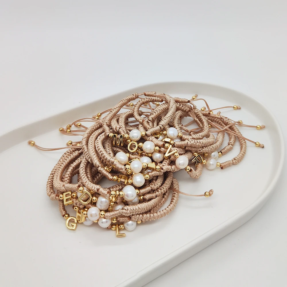 HERLOOK Alphabet Letter Bracelet for Women Gift A-Z 26 Initial Pulseras Handmade Woven Braided Bangle Natural Pearl Jewellery
HERLOOK Alphabet Letter Bracelet for Women Gift A-Z 26 Initial Pulseras Handmade Woven Braided Bangle Natural Pearl Jewellery