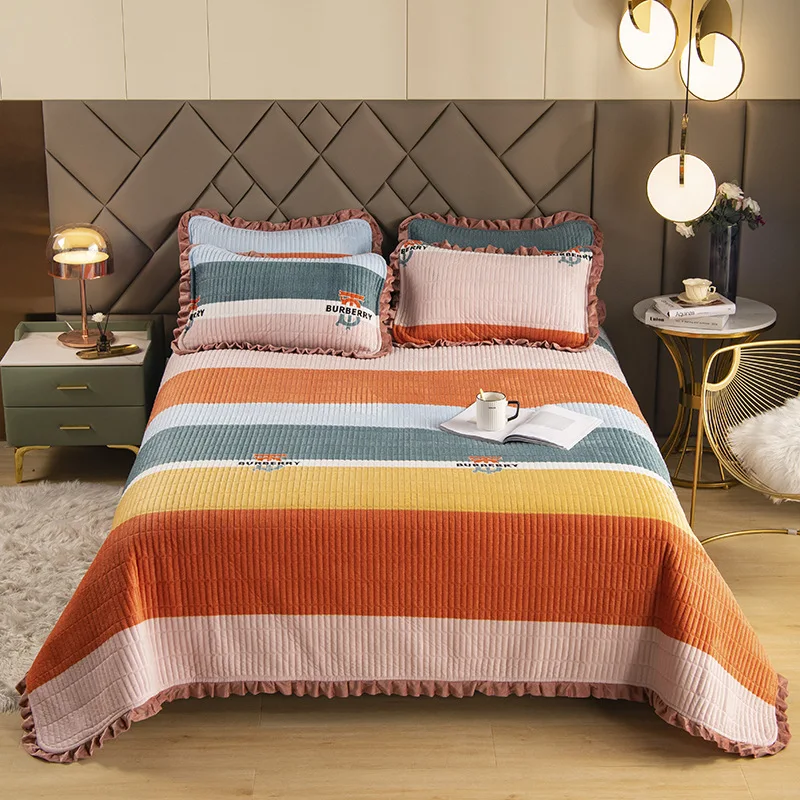 Bedspread for Bed Tatami Winter Quilted Thicken Blanket Soft Milk Velvet Bed Cover King Size Bedding Bed Spread with Pillowcase
Bedspread for Bed Tatami Winter Quilted Thicken Blanket Soft Milk Velvet Bed Cover King Size Bedding Bed Spread with Pillowcase