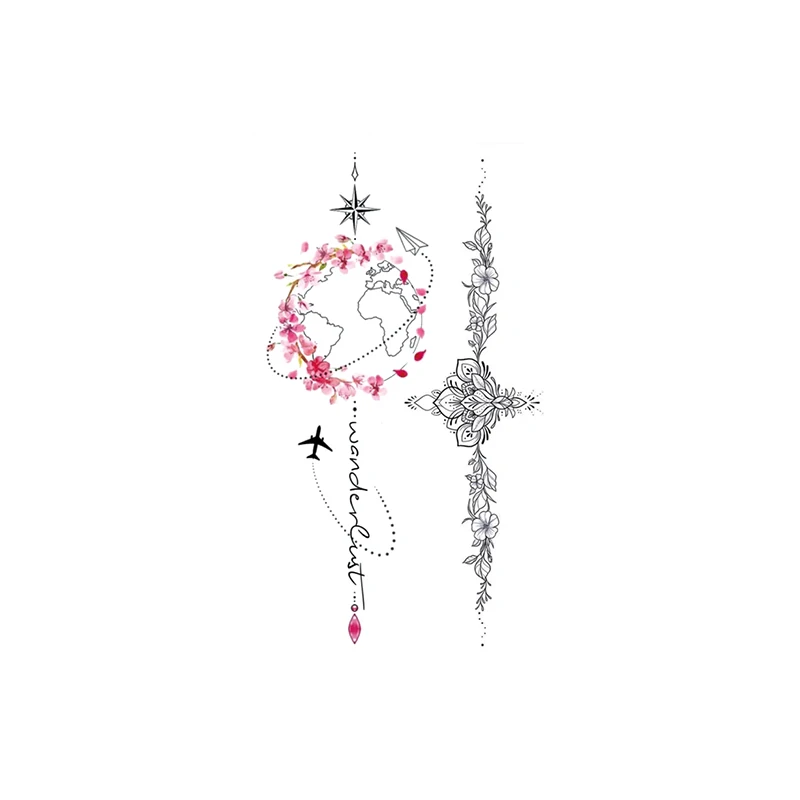 Waterproof Temporary Tattoo Sticker Flowers Pink Wreath Flash Tattoos Airplane English Alphabet Body Art Arm Fake Tatoos Women
Waterproof Temporary Tattoo Sticker Flowers Pink Wreath Flash Tattoos Airplane English Alphabet Body Art Arm Fake Tatoos Women