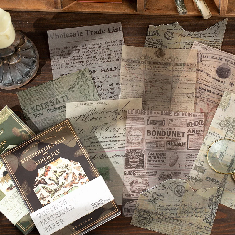 100pcs/pack Vintage Hand Account material paper Diy Background paper Decorative Scrapbooking accessories junk journal supplies
100pcs/pack Vintage Hand Account material paper Diy Background paper Decorative Scrapbooking accessories junk journal supplies