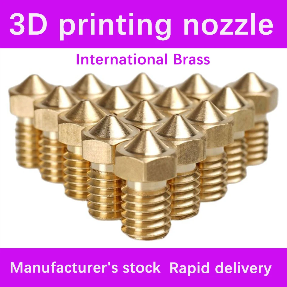 

E3D Extra Nozzles 3D Print Parts Extruder Brass Nozzles for V5 V6 3D Printer Accessories M6 Threaded Extruder Print Head