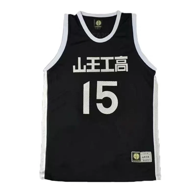 

Sannoh Anime Shohoku School Basketball Team Jersey Black Akita Eiji Sawakita Jersey Tops Sports Wear Uniform Cosplay Costume