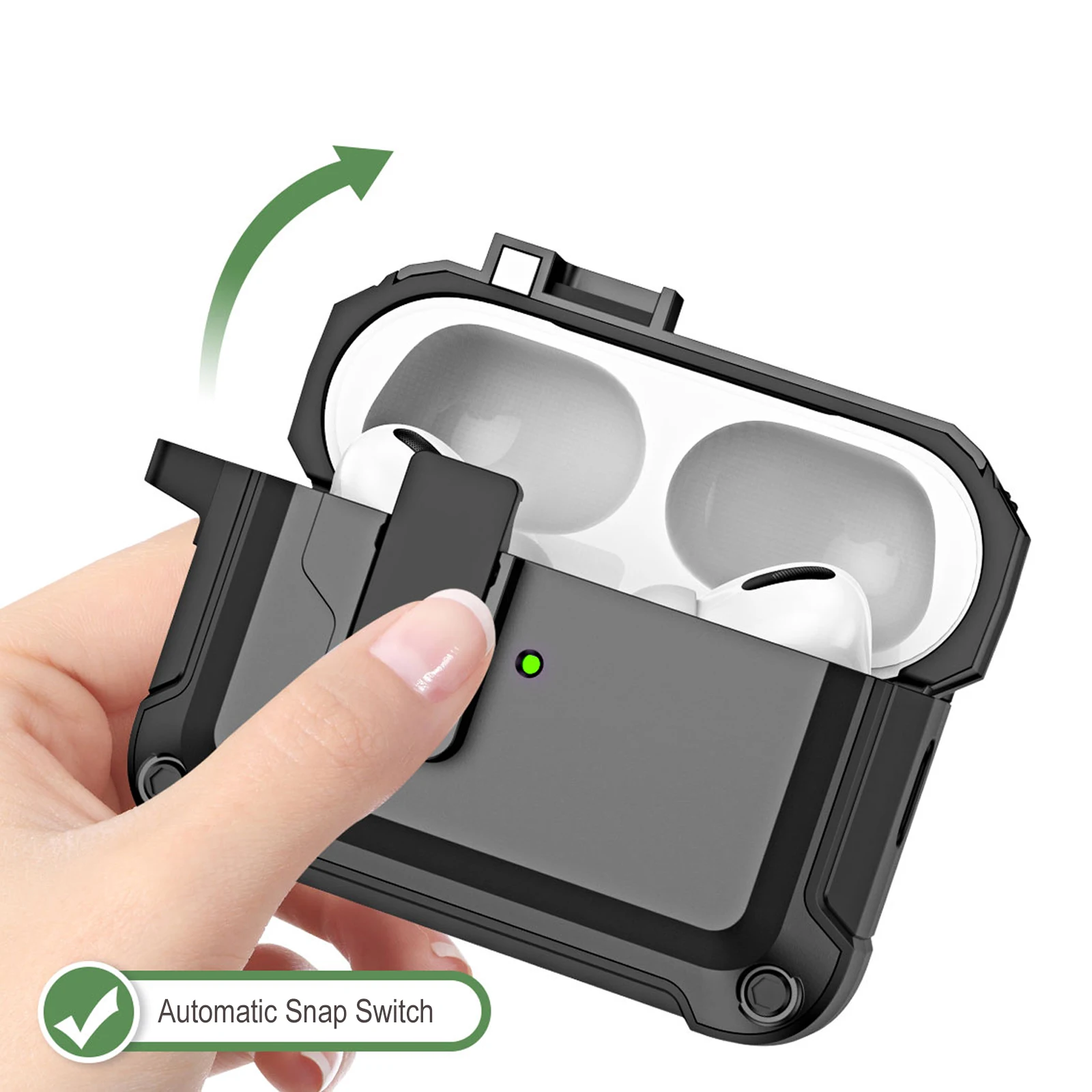 For Airpods Pro 2 Case With Automatic Snap Switch Shockproof Secure Lock Clip Protective Cover For Airpods 3 1 Keychain For Men
For Airpods Pro 2 Case With Automatic Snap Switch Shockproof Secure Lock Clip Protective Cover For Airpods 3 1 Keychain For Men