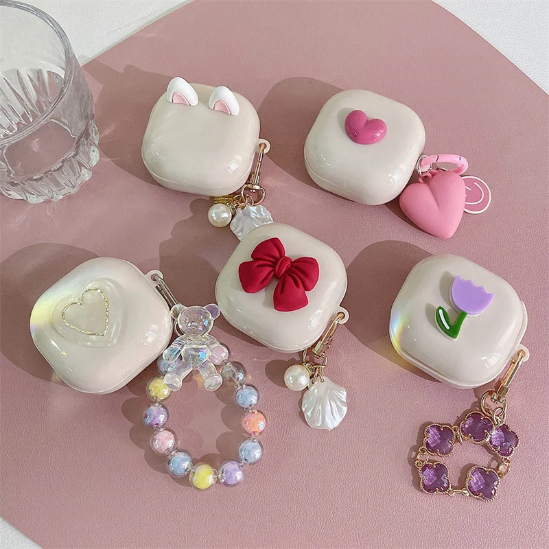 Case For Samsung Galaxy Buds 2/2 Pro Flower Pearl Earphone Case With Keychain Bracelet Soft TPU Cover For Samsung Buds Live
Case For Samsung Galaxy Buds 2/2 Pro Flower Pearl Earphone Case With Keychain Bracelet Soft TPU Cover For Samsung Buds Live