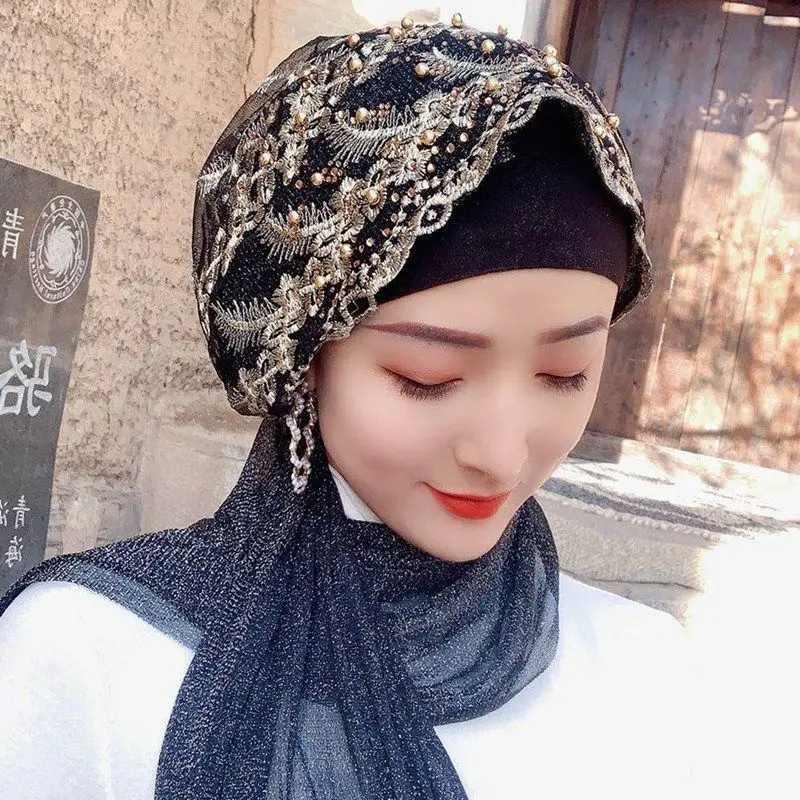 Embroidery Muslim Turban Hijab Retro Head Wraps Hot Drilling Women's Cap Ready to Wear Hijab Scarf Turbante mujer
Embroidery Muslim Turban Hijab Retro Head Wraps Hot Drilling Women's Cap Ready to Wear Hijab Scarf Turbante mujer