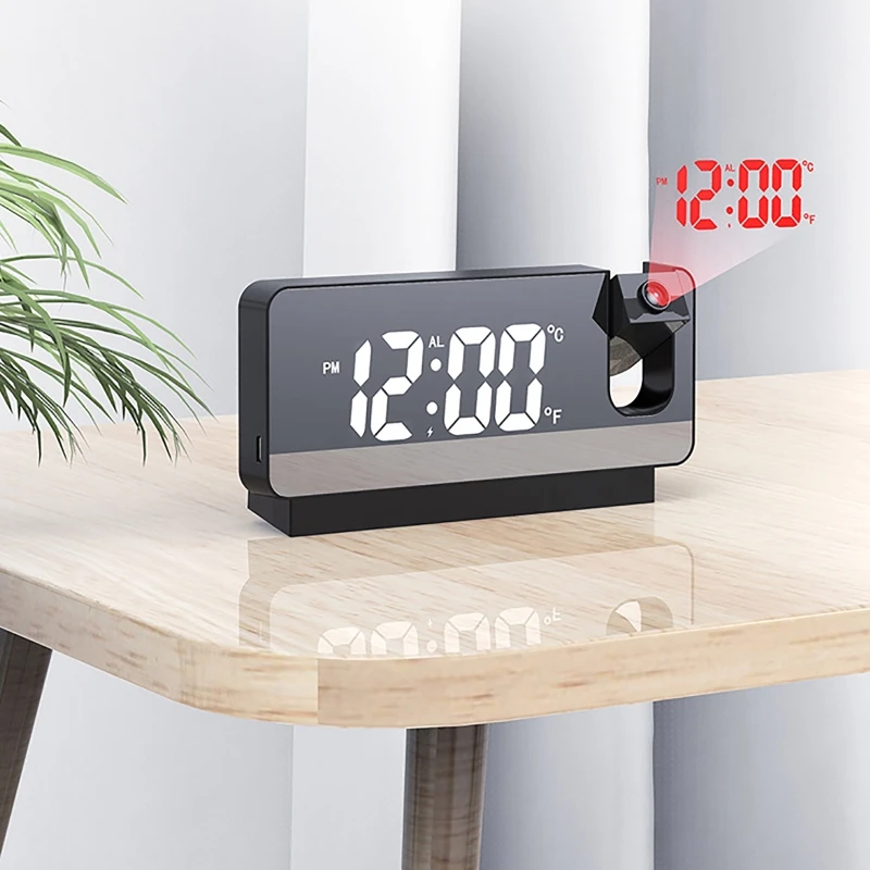 Projection Alarm Clock Silent Electronic Digital Clock Temperature Date Rotating LED Mirror Clock Home BedroomOffice Table Clock
Projection Alarm Clock Silent Electronic Digital Clock Temperature Date Rotating LED Mirror Clock Home BedroomOffice Table Clock