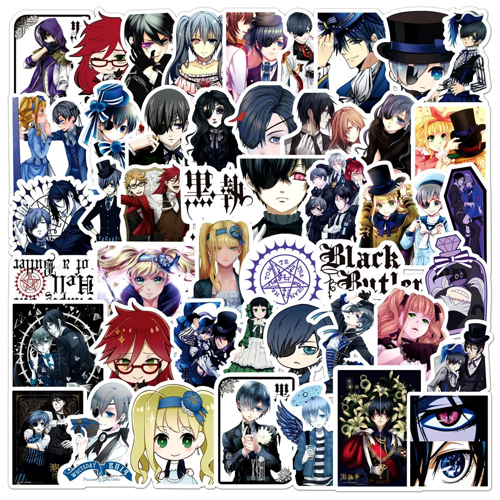 10/30/50pcs Japan Anime Black Butler Smile Ciel Sebastian Grell Sticker Luggage Laptop Ipad Skateboard Gift Sticker Wholesale
10/30/50pcs Japan Anime Black Butler Smile Ciel Sebastian Grell Sticker Luggage Laptop Ipad Skateboard Gift Sticker Wholesale