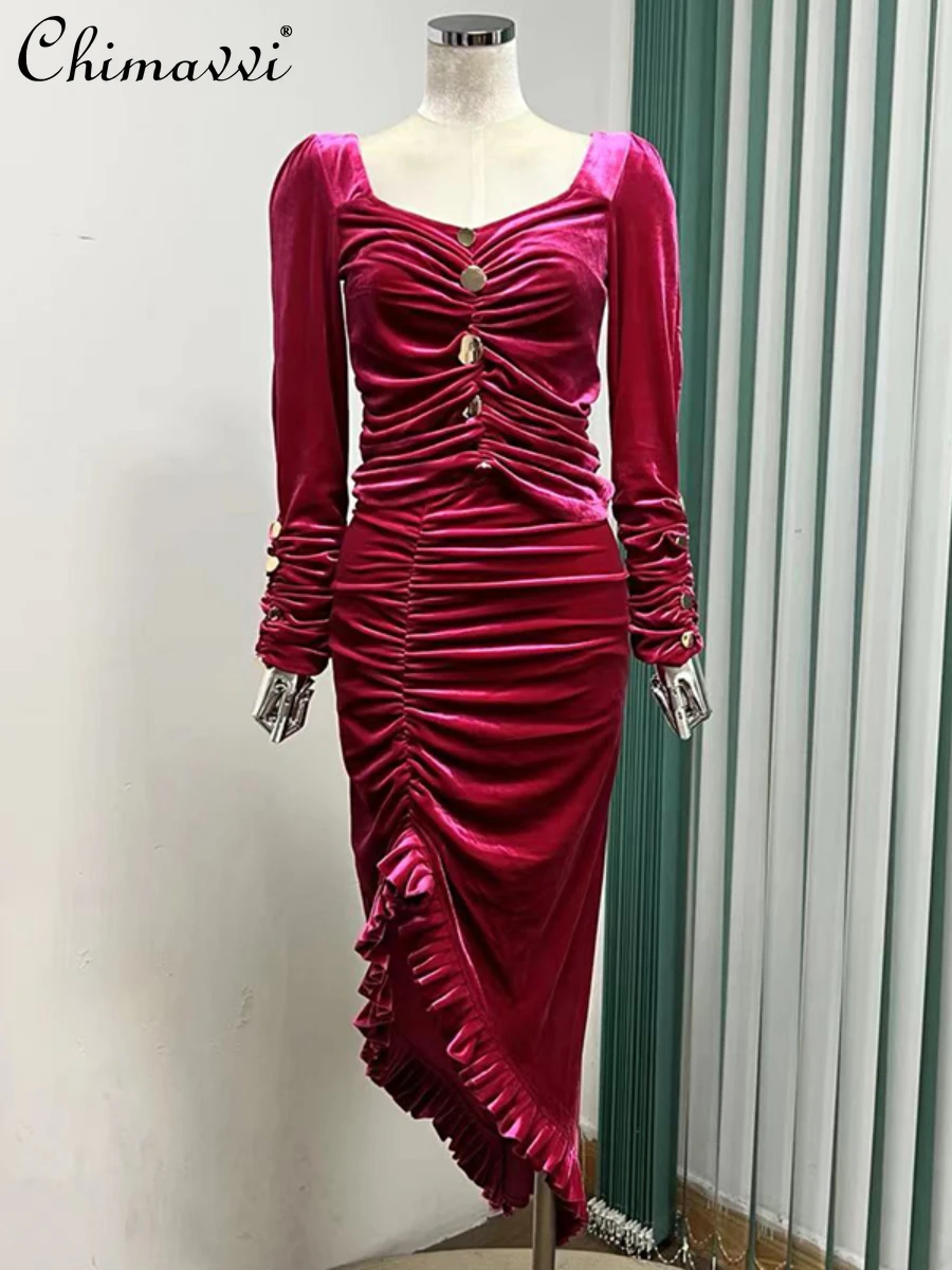 2022 Autumn New French Fashion Slimming Short Square Collar Velvet Peplum Top Sheath Skirt Temperament Feminine 2-Piece Set
2022 Autumn New French Fashion Slimming Short Square Collar Velvet Peplum Top Sheath Skirt Temperament Feminine 2-Piece Set