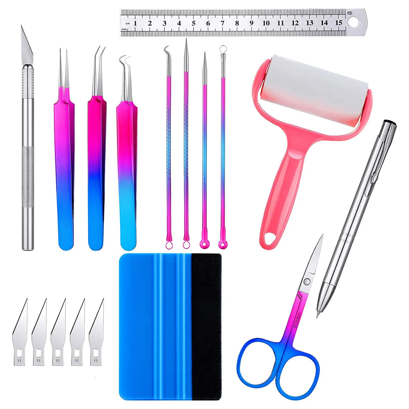 14 Pieces/set Craft Vinyl Weeding Tools Set Basic Vinyl Tool Silhouettes Cameos DIY Accessories Handmade Tool Wholesale
14 Pieces/set Craft Vinyl Weeding Tools Set Basic Vinyl Tool Silhouettes Cameos DIY Accessories Handmade Tool Wholesale