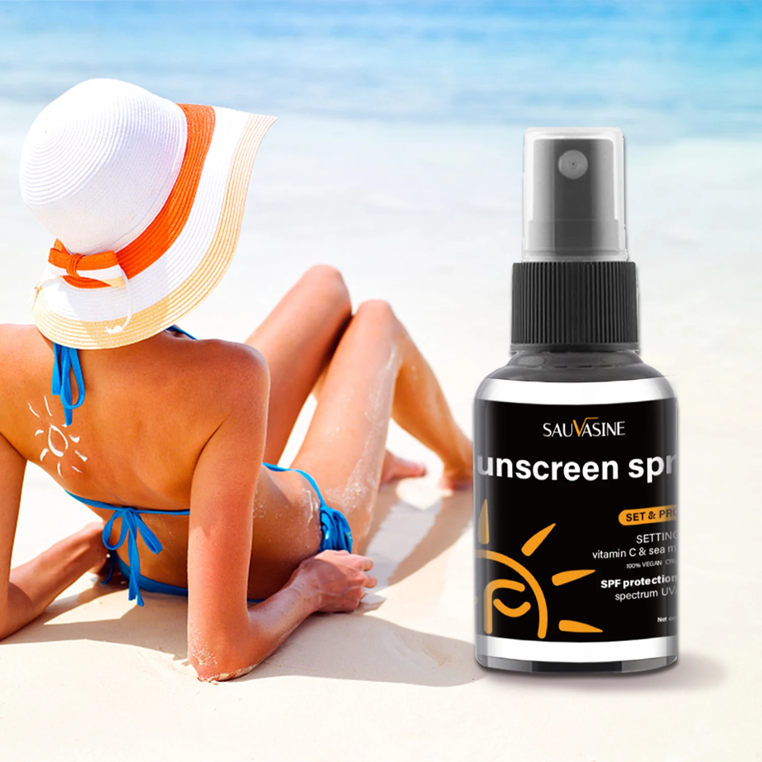 

100ml UV Sunscreen Mist Outdoor Sunscreen Spray Waterproof SPF 50 PA ++++ Sun Protection For Beach Sport Sunscreen Spray