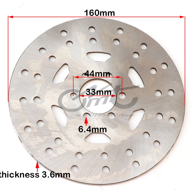 High quality 160mm Stainless steel Front /Rear Brake Disc Plate for 70cc 90cc 110cc 125cc 150cc ATV Dirt Bike Motocross parts
High quality 160mm Stainless steel Front /Rear Brake Disc Plate for 70cc 90cc 110cc 125cc 150cc ATV Dirt Bike Motocross parts