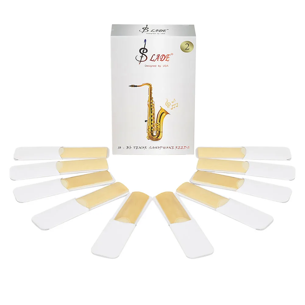 10 PCS Tenor Sax Reeds Strength 2 2.5 3 Woodwind Instrument Clarinet Accessories High Quality Reed For Professionals Beginner
10 PCS Tenor Sax Reeds Strength 2 2.5 3 Woodwind Instrument Clarinet Accessories High Quality Reed For Professionals Beginner