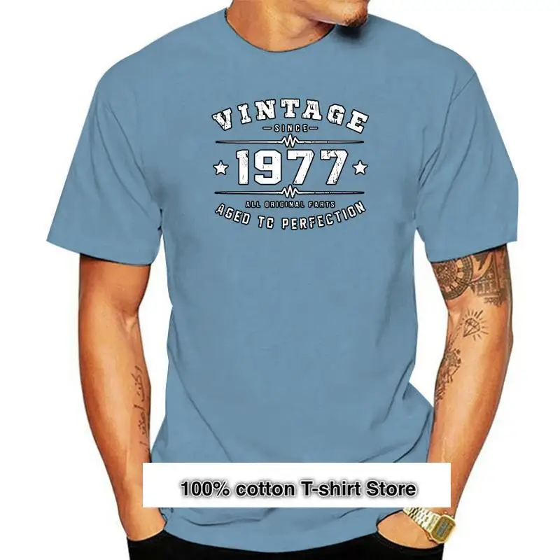 One yona-Camiseta Vintage para hombre, camisa con estampado de letras, cuello redondo, 1977
One yona-Camiseta Vintage para hombre, camisa con estampado de letras, cuello redondo, 1977