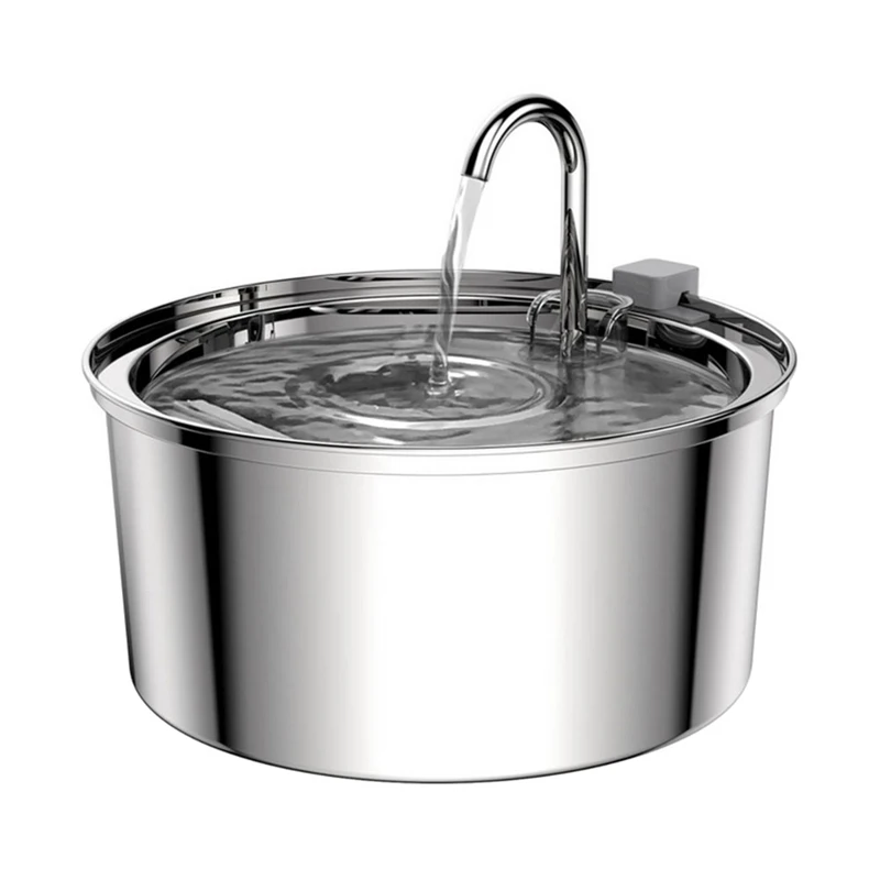 Cat Water Fountain,3.2L/108Oz Automatic Stainless Steel Pet Fountain Dog Water Dispenser, Ultra-Quiet Pump
Cat Water Fountain,3.2L/108Oz Automatic Stainless Steel Pet Fountain Dog Water Dispenser, Ultra-Quiet Pump