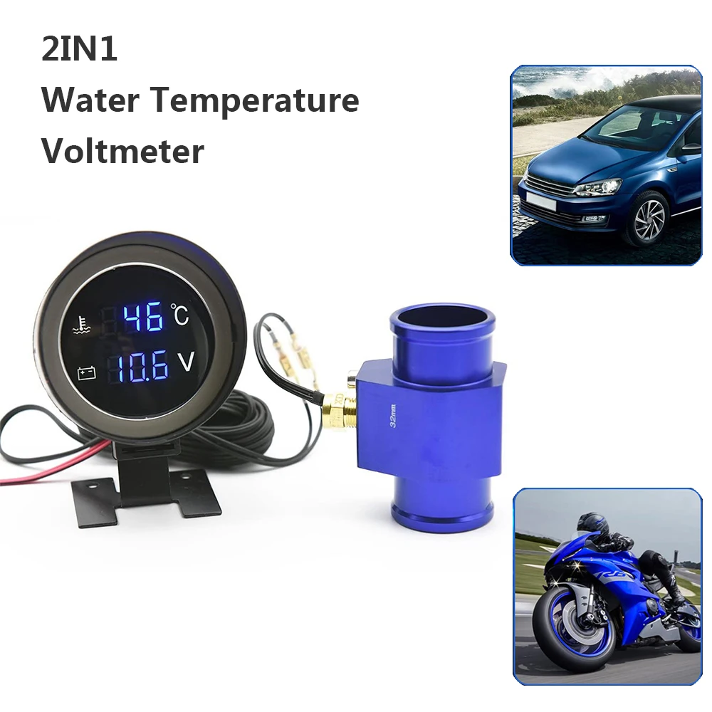 2 in 1 Water Temperature Gauge Digital Led Voltmeter 12V/24V Digital Display Truck Water Temperature Voltage Combination Meter
2 in 1 Water Temperature Gauge Digital Led Voltmeter 12V/24V Digital Display Truck Water Temperature Voltage Combination Meter