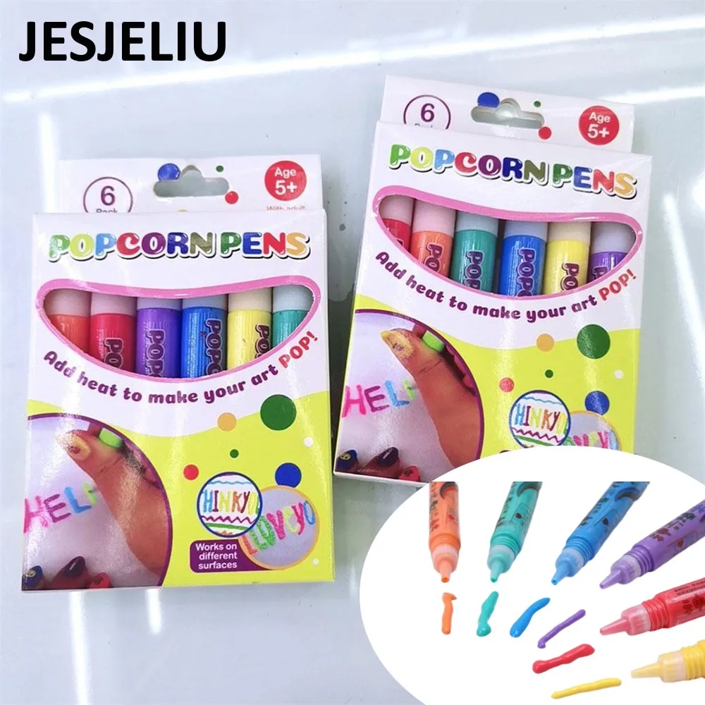 6pcs Magic Popcorn Pens Puffy 3d Art Safe Pen For Greeting Birthday Cards Kids Bubble Pen Diy Handmade Cotton Pen Kids Gifts
6pcs Magic Popcorn Pens Puffy 3d Art Safe Pen For Greeting Birthday Cards Kids Bubble Pen Diy Handmade Cotton Pen Kids Gifts