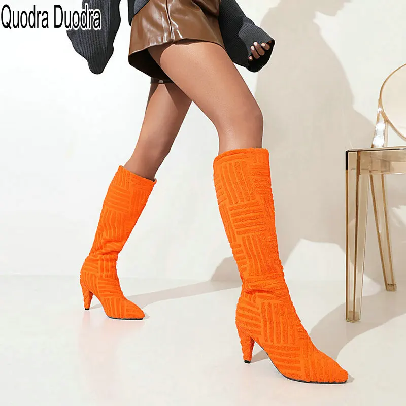 Boots New Women Female Shoes High Heels Fashion Winter Autumn Knee-High Slip-On Big Size 43 Flock Slip On Glass With Plush Warm
Boots New Women Female Shoes High Heels Fashion Winter Autumn Knee-High Slip-On Big Size 43 Flock Slip On Glass With Plush Warm