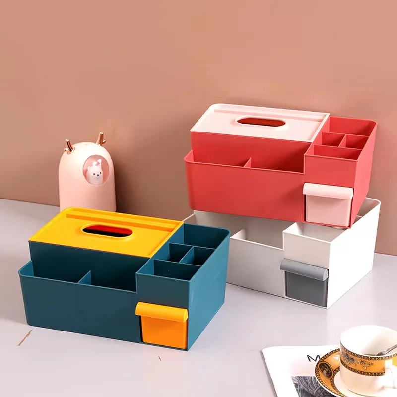 Multifunction Plastic Tissue Box Desk Organizer Makeup Cosmetic Stationery Storage Box Sundries Container Home Accessories Items
Multifunction Plastic Tissue Box Desk Organizer Makeup Cosmetic Stationery Storage Box Sundries Container Home Accessories Items